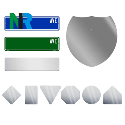 空白のアルミニウム金属看板